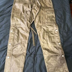 MNML Brown Snap Zipper II Cargo Pants